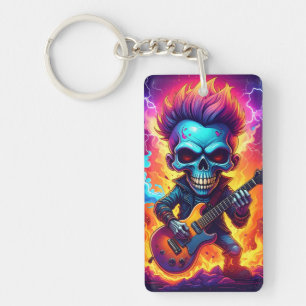 Punk Rock Schädel Schlüsselanhänger