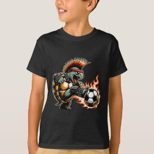 Punk Rock Schildkröte Tritt Flammende Ll T-Shirt