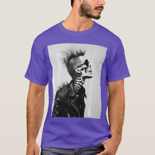 Punk Rock Skelett Spieler Gitarre Musik Halloween T-Shirt