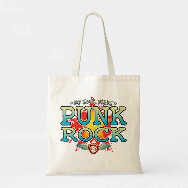 Punk Rock Soul Tote Bag Tragetasche (Rückseite)
