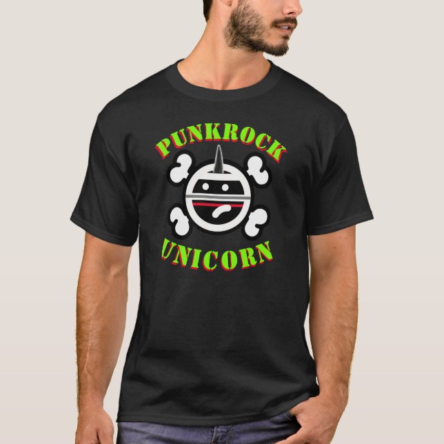 Punk Rock Unicorn T - Shirt (Vorderseite)