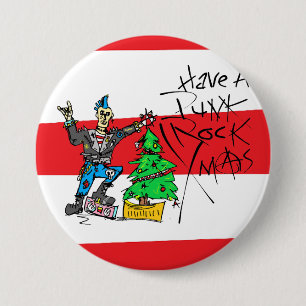 PUNK ROCK XMAS Button