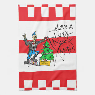 PUNK ROCK XMAS GESCHIRRTUCH