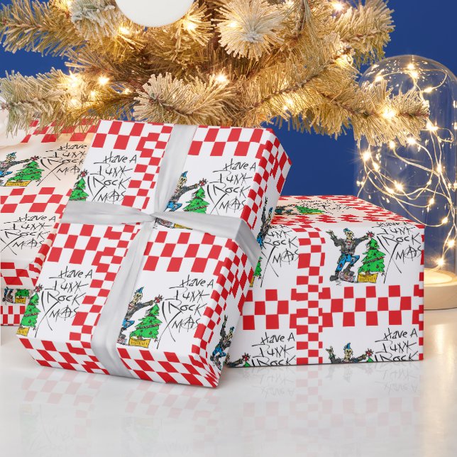 PUNK ROCK XMAS mit/geprüft Geschenkpapier (Feiertage)