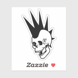 Punk-Schädel Aufkleber
