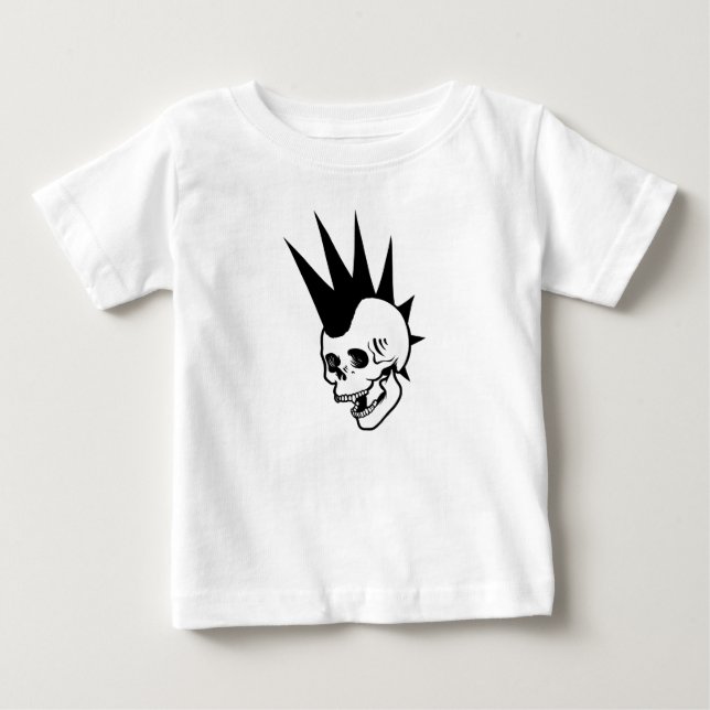 Punk-Schädel Baby T-shirt (Vorderseite)
