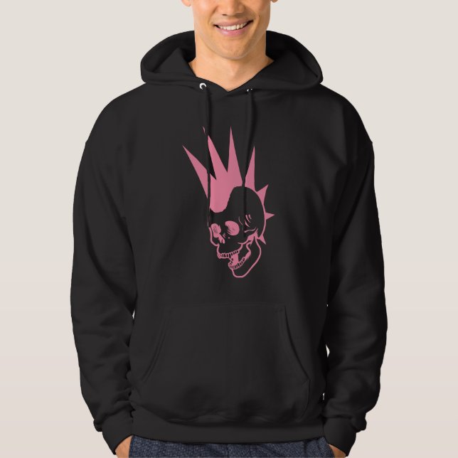 Punk-Schädel Hoodie (Vorderseite)