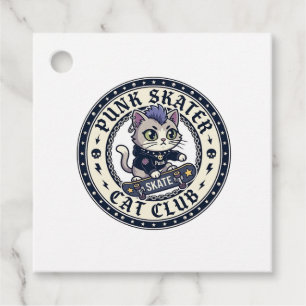 Punk Skater Katze Lustiges Katzenliebhaber-Design Geschenkanhänger