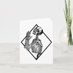 Punk Skeleton Hands Gebet Goth Metal Halloween G Karte