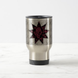 Punk Skull-Tasse (Dunkelrosa) Reisebecher