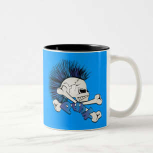 Punk Skull Zweifarbige Tasse