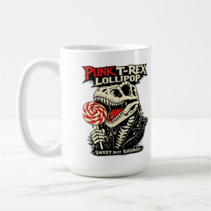 Punk T-Rex Lutscher - Süß aber wild Kaffeetasse