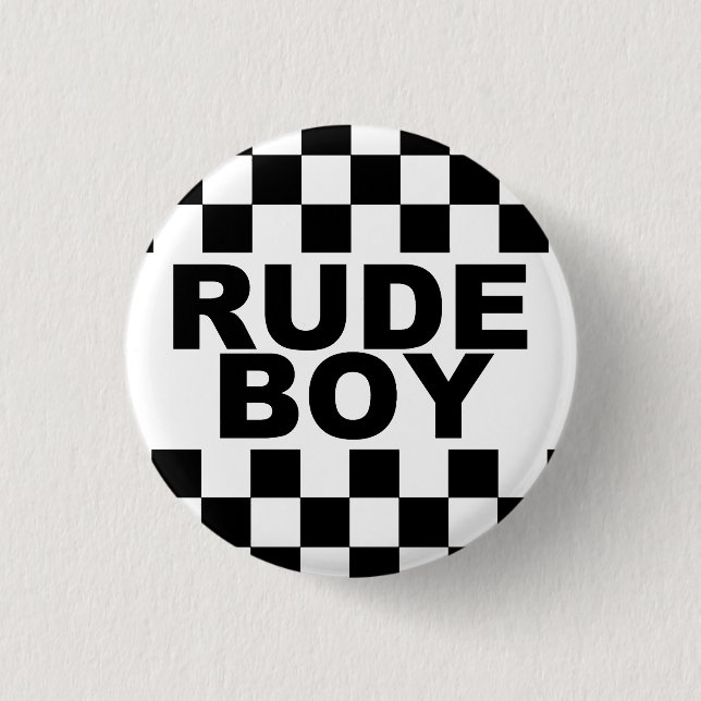Punk"unhöflicher Jungen-" Knopf Button (Vorderseite)