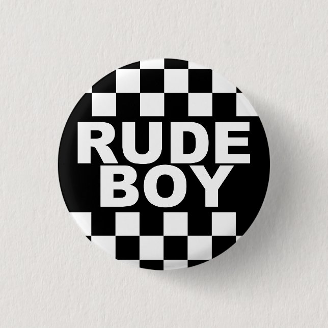 Punk"unhöflicher Jungen-" Knopf Button (Vorderseite)