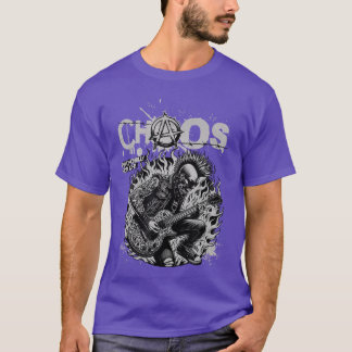 Punk Voo Rock Gitarre Skelett Psychobilly Totenkop T-Shirt