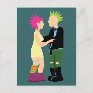 Punk Wedding Postkarte