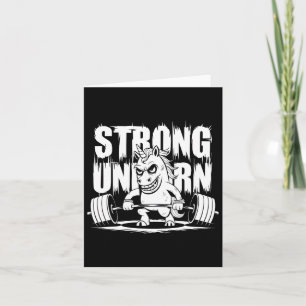 Punk Weightlift Bodybuilding Unicorn Karte
