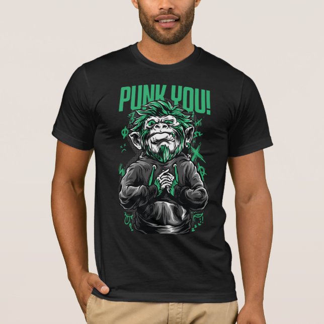 PUNK YOU! Monkey - Impression pour DTF ( T-Shirt ) (Devant)