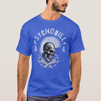 Punk-Zombie-Rock-Musik-Mohawk-Skelett-Psychobilly T-Shirt