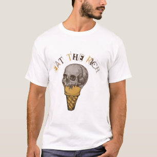 Punkart essen den reichen Vintagen Entwurf T-Shirt