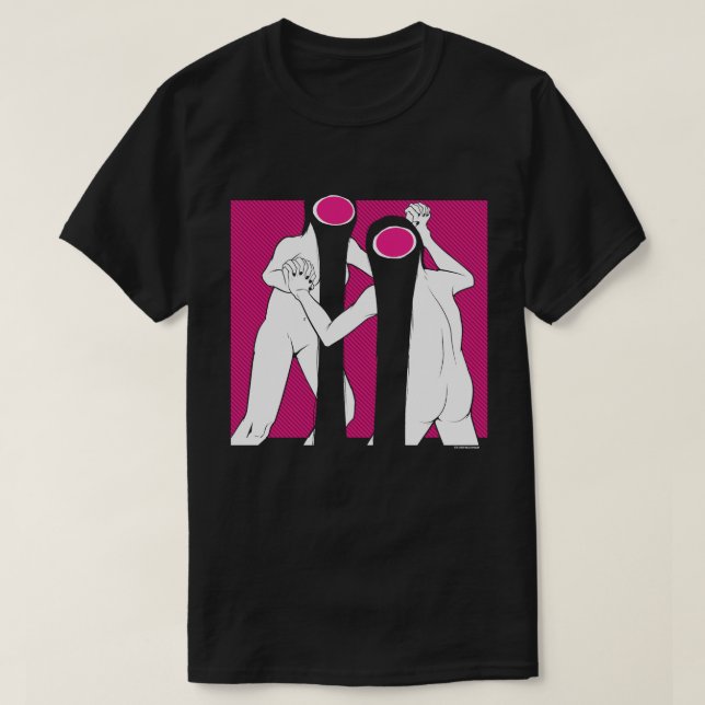 PunkGoth Creepy Fighting beängstigendes Fluance T-Shirt (Design vorne)