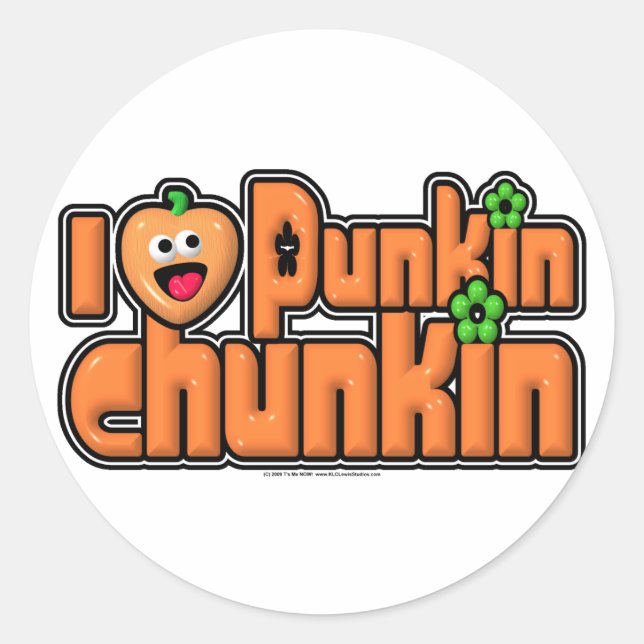 Punkin Chunkin Runder Aufkleber (Vorderseite)