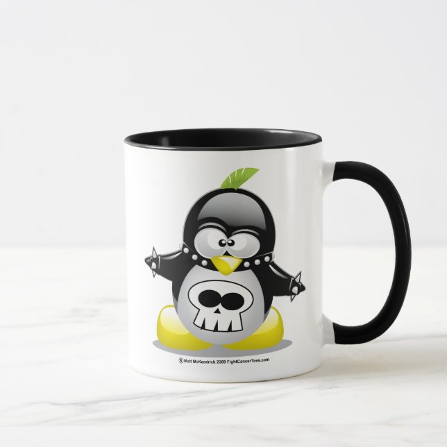 Punkrocker-Pinguin Tasse (Rechts)