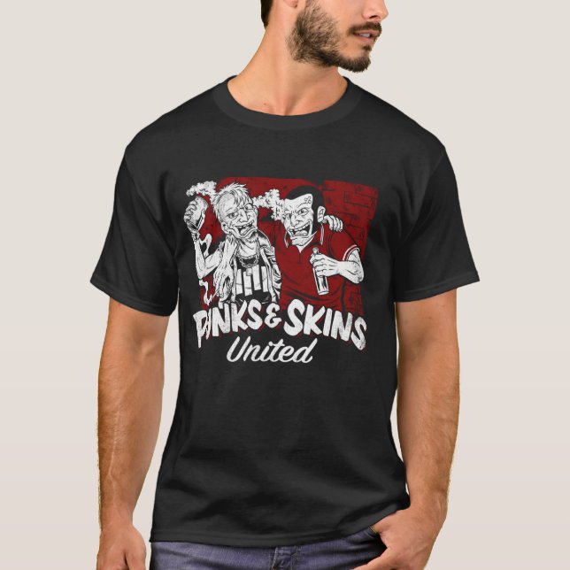 Punks and Skins United Oi Oi Oi Street Punks & Ski T-Shirt (Vorderseite)