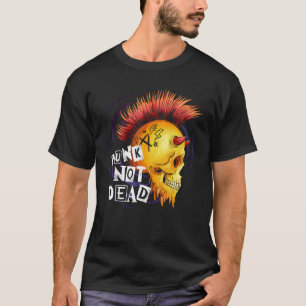 Punks nicht gestorben für Punk-Rock-Fans mit Mohaw T-Shirt