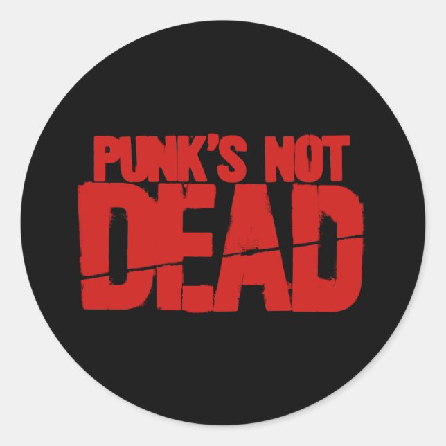 Punks nicht tot runder aufkleber (Vorderseite)