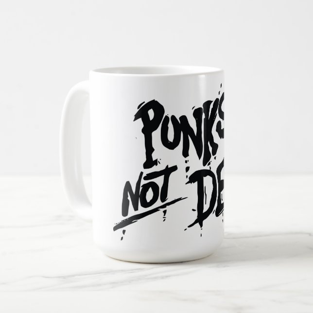 Punks nicht tot - Tasse 15 oz (Vorderseite Links)