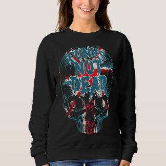 Punks Not Dead Punk Rock British Flag Union Jack V Sweatshirt