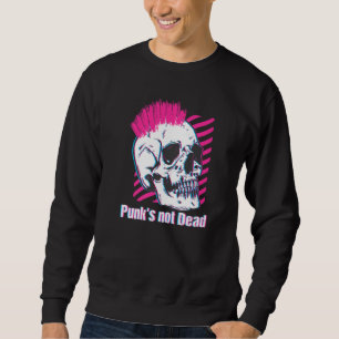 Punk's Not Dead Punkrock Retrowave Synthwave Vapo Sweatshirt