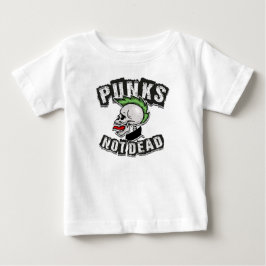 Punks Not Dead Skull Mohawk Punk Rock Rocker Baby T-shirt