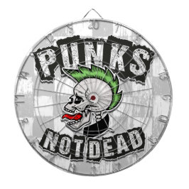 Punks Not Dead Skull Mohawk Punk Rock Rocker Dartscheibe