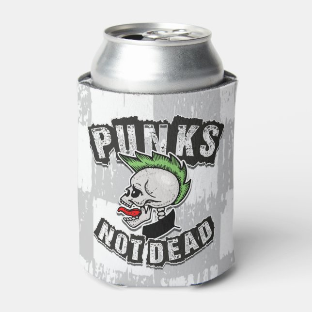 Punks Not Dead Skull Mohawk Punk Rock Rocker Dosenkühler (Kanne Vorderseite)