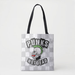 Punks Not Dead Skull Mohawk Punk Rock Rocker Tasche