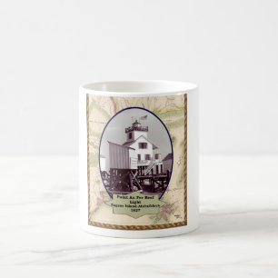Punkt-Aufer-Riff-Leuchtturm-Tasse Kaffeetasse