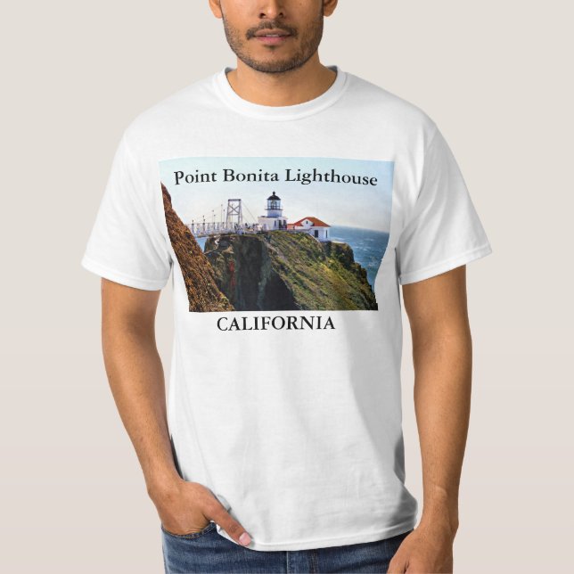 Punkt Bonita Leuchtturm, Kalifornien-T - Shirt (Vorderseite)