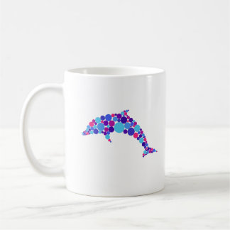 Punkt-Delfin Bunte Abstrakte Meerestiere Kaffeetasse