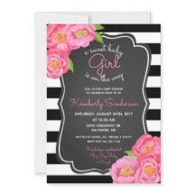 Punkt Girl Pink Blumendusche Einladung
