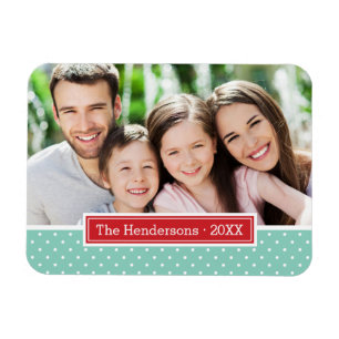 Punkt Holiday Monogram Foto Magnet