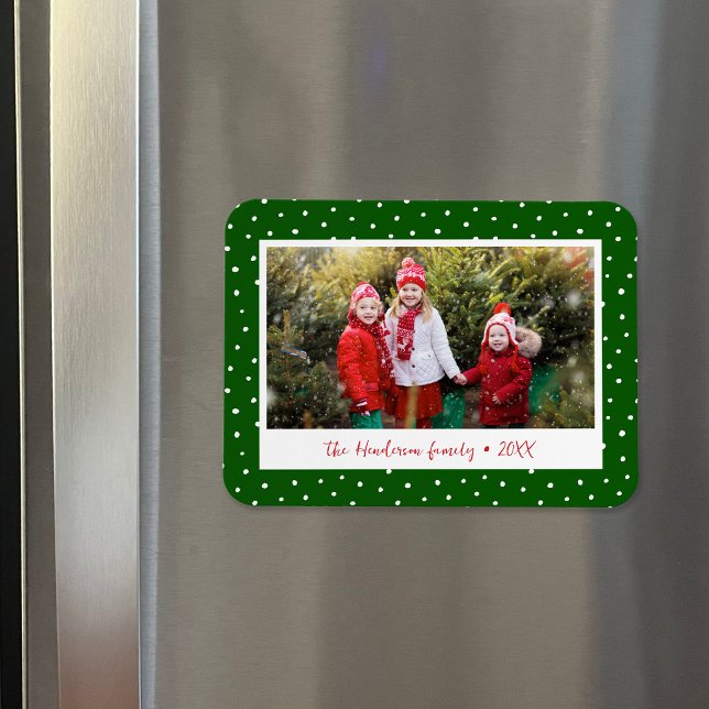 Punkt Holiday Monogram Foto Magnet (Von Creator hochgeladen)
