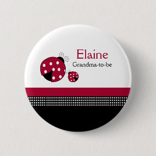 Punkt Ladybug NAME TAG Personalisierte Schaltfläch Button