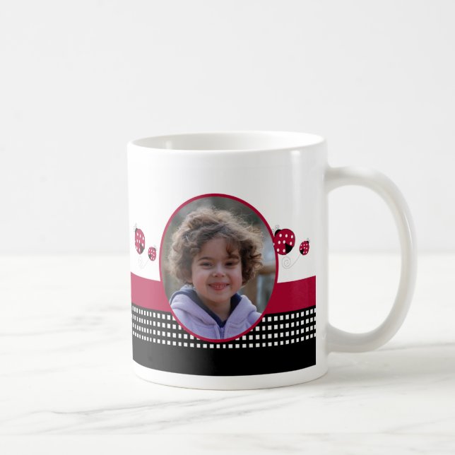 Punkt Ladybugs Trendy Custom Foto Tasse (Rechts)