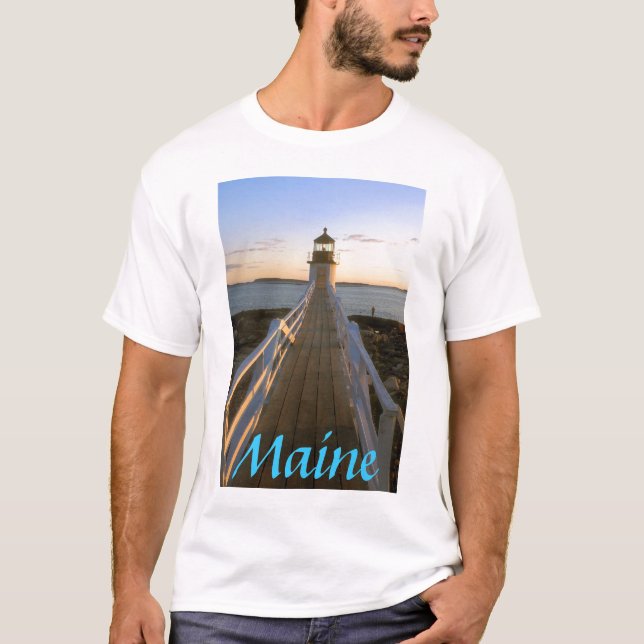 Punkt-Leuchtturm Maines Marshall T-Shirt (Vorderseite)