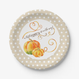 Punkt Little Pumpkin Fall Babydusche Pappteller