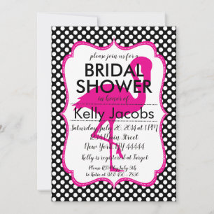 Punkt Pink Flamingo Bridal Dusche Einladung