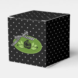 Punkt Rose Schwarzes Quadrat Gastgeschenk Box Geschenkschachtel