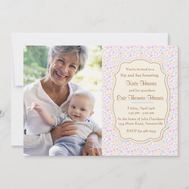 Punkt Sip und siehe Foto Einladung (Vorderseite)